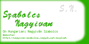 szabolcs nagyivan business card